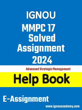 IGNOU MMPC 17 Solved Assignment 2024